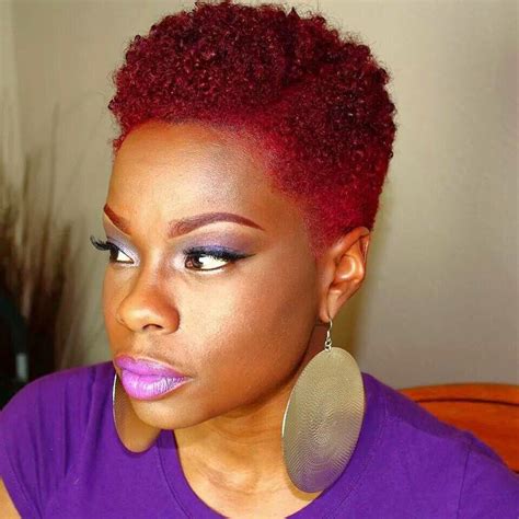 colored short natural hair